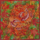 <h5>In Orange Pond by Pauline Peters</h5><p>A lovely piece of batik with autumn leaves was just waiting for the right subject. Koi carp were my other inspiration with their graceful way of swimming together.                                                   </p>