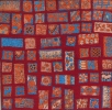 <h5>Crazy Mosaic by Anne Jolly</h5><p>While in England I bought a stamped pattern on white fabric that was to be embroidered. I cut the shapes out and machine embroidered them onto felt.                                                   </p>