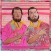 <h5>Merrilyn George - This Way for Breakfast</h5><p>The cancer pink ribbon breakfast was the inspiration - these two brothers are always ready for breakfast.                                                                                                                                                                                                                                                                                                                  </p>